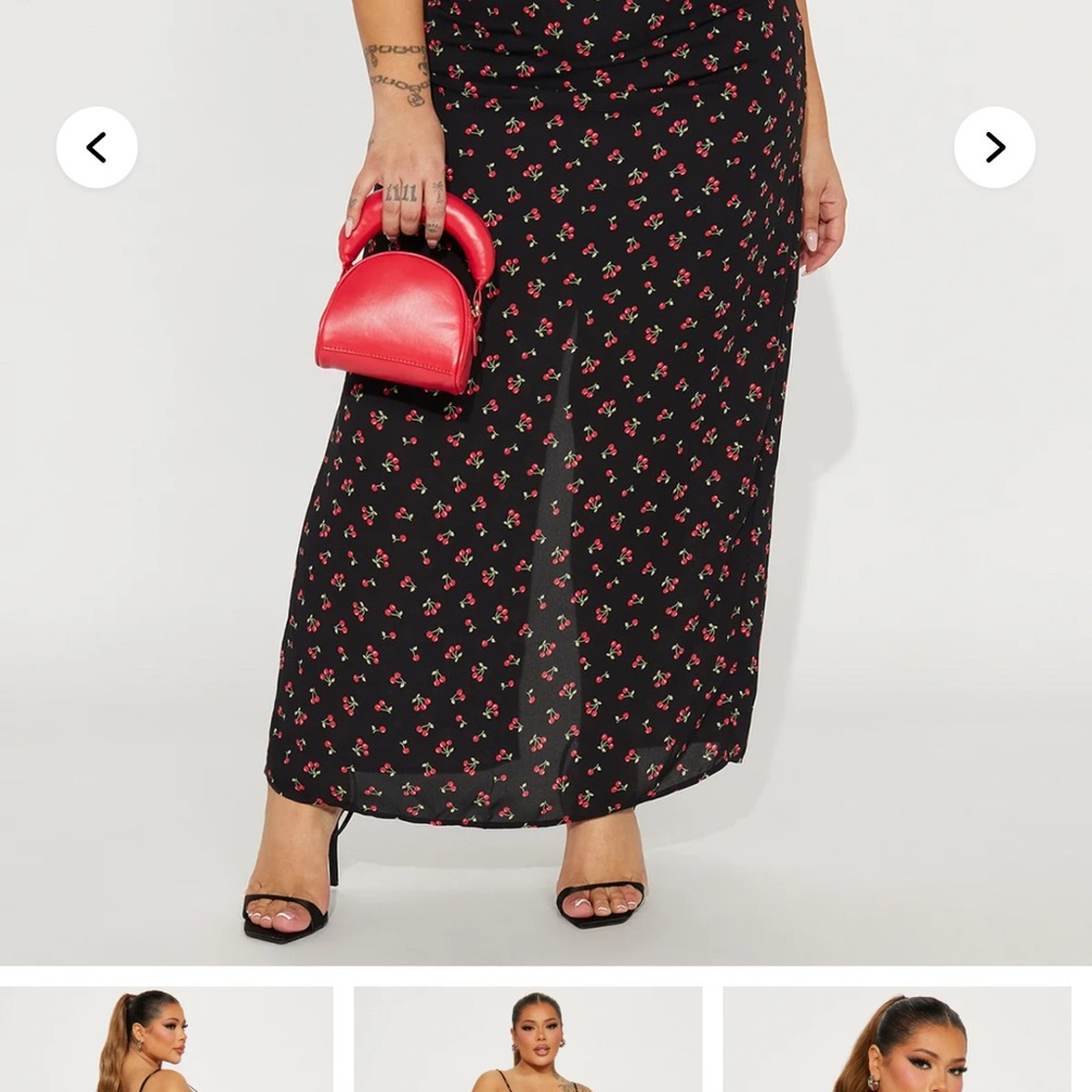 Cherry Pie Skirt Set - Black/combo
Size L